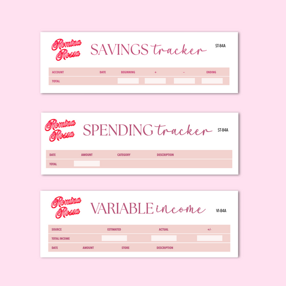 September 2025 Savings/Spending Tracker, Variable Income Tracker | 7x9, 8.5x11 & Petite Monthly Planner
