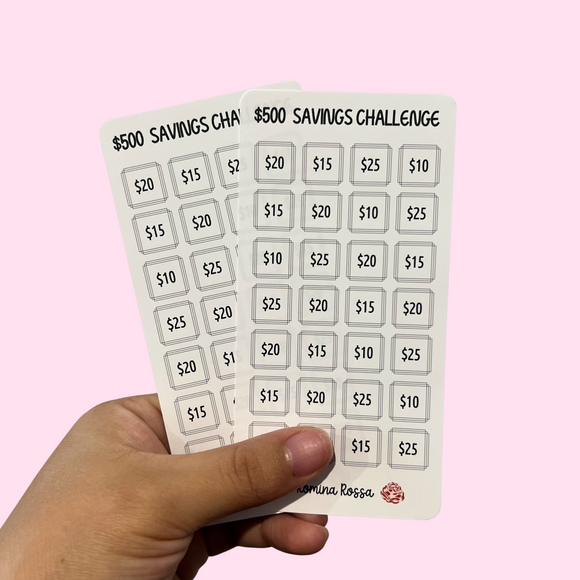 $500 Savings Challenge - Neutral | Laminated Cardstock