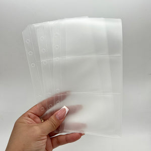 Side Loading Card Insert | Personal Rings Budget Binder