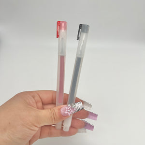 Frosted Gel Pen - Black & Red Ink | 0.5mm