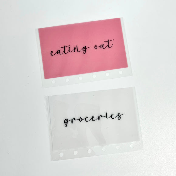 A7 Pocket Vellum Cash Envelopes | Customized