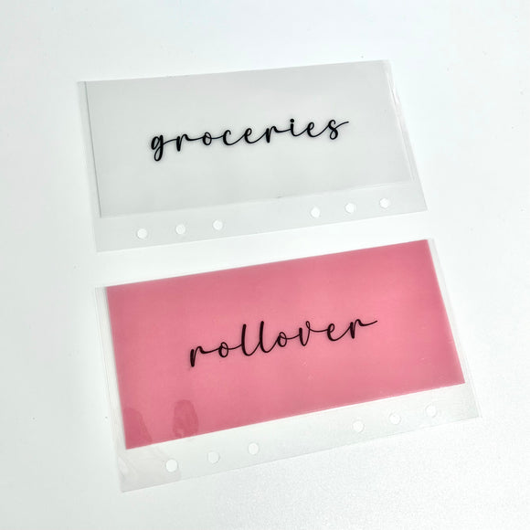 A6 Personal Vellum Cash Envelopes | Customized