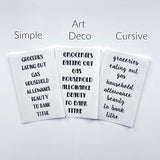Non-Customized Cash Envelope Header Stickers - Clear Sticker Paper