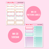 MK-20 | Happy Birthday - Weekly Sticker Kit Sheets