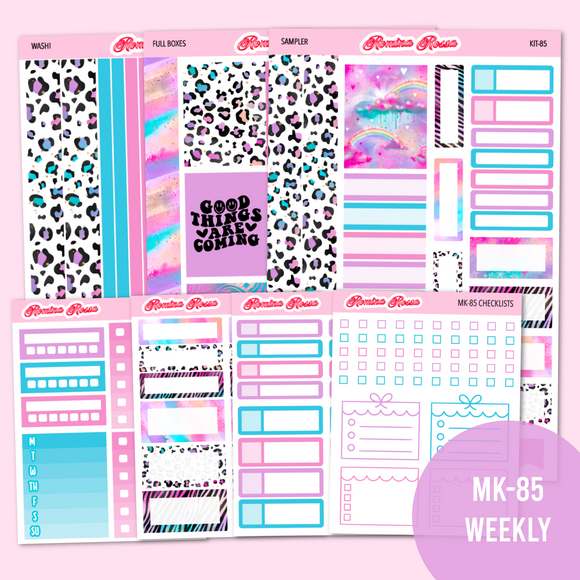 MK-85 | Rainbow Leopard - Weekly Sticker Kit Sheets