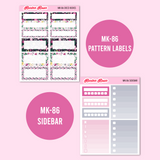 MK-86 | Butterfly Garden - Weekly Sticker Kit Sheets