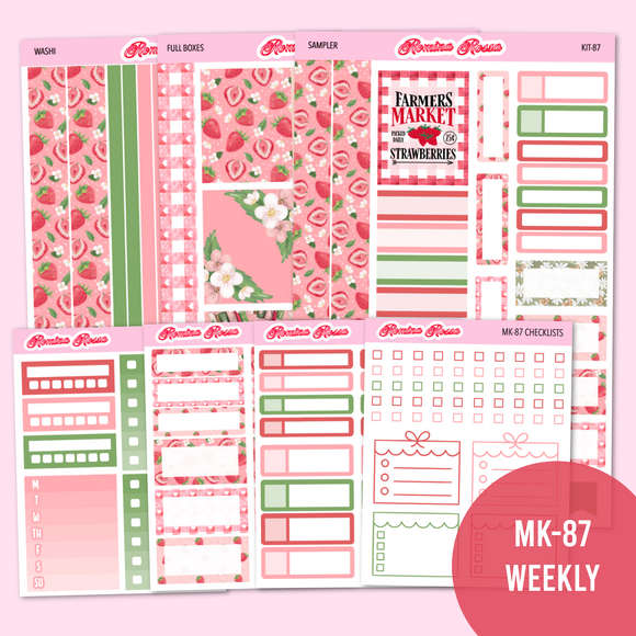 MK-87 | Strawberry Fields - Weekly Sticker Kit Sheets