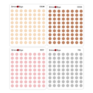 Neutral & Colorful Dots | Transparent & Matte Stickers