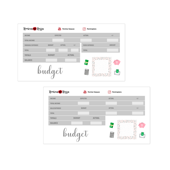 Neutral Budget Kit | 7x9 8.5x11 & Petite Monthly Planner