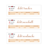 Debt Tracker / Debt Snowball / Debt Avalanche | 7x9, 8.5x11, Petite Monthly Planner