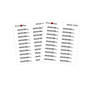 Amazon Prime Due Stickers - Decorative Planner Stickers