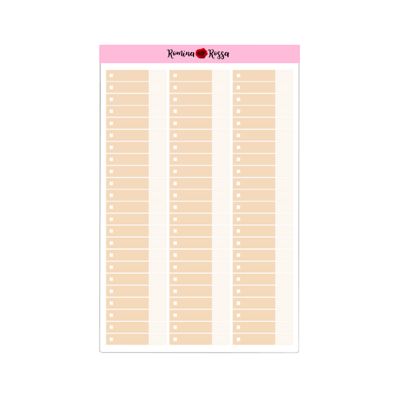 Neutral Budget Expense Stickers - Full Sheet | Custom Color