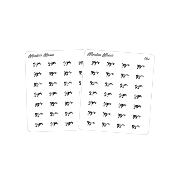 Gym | Foiled Scripts Stickers