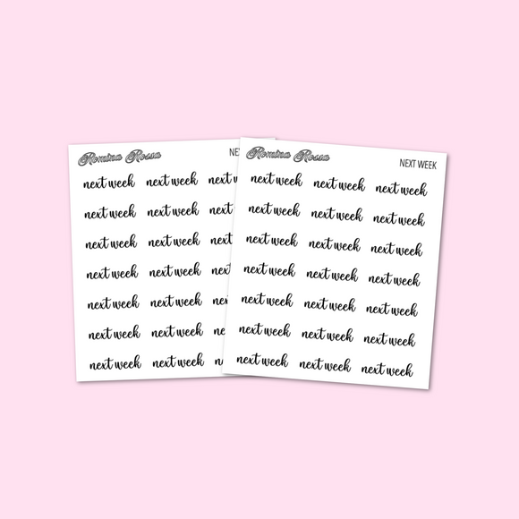Next Week | Foiled Scripts Stickers