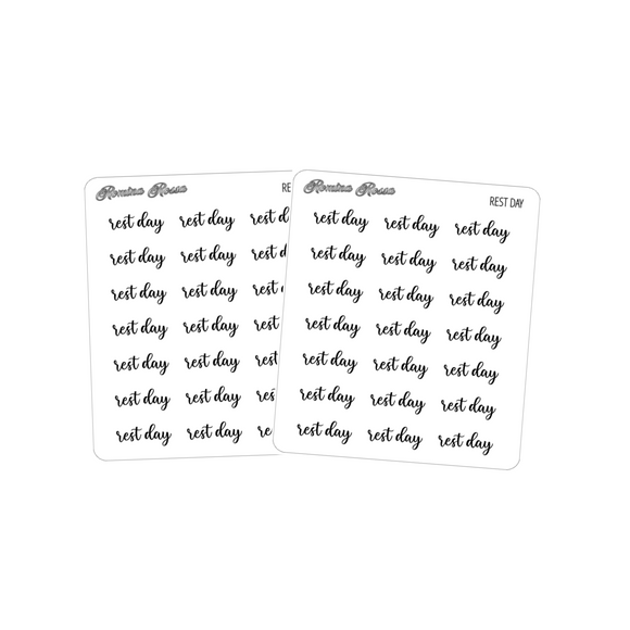Rest Day | Foiled Scripts Stickers