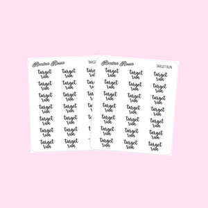 Target Run | Foiled Scripts Stickers