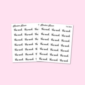 This Week | Foiled Scripts Stickers