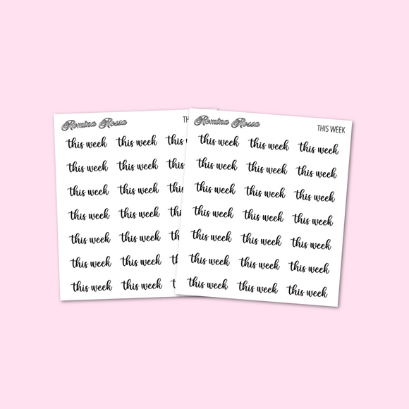 This Week | Foiled Scripts Stickers