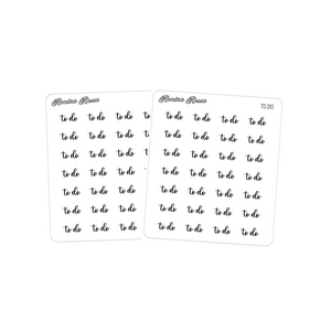 To Do | Foiled Scripts Stickers