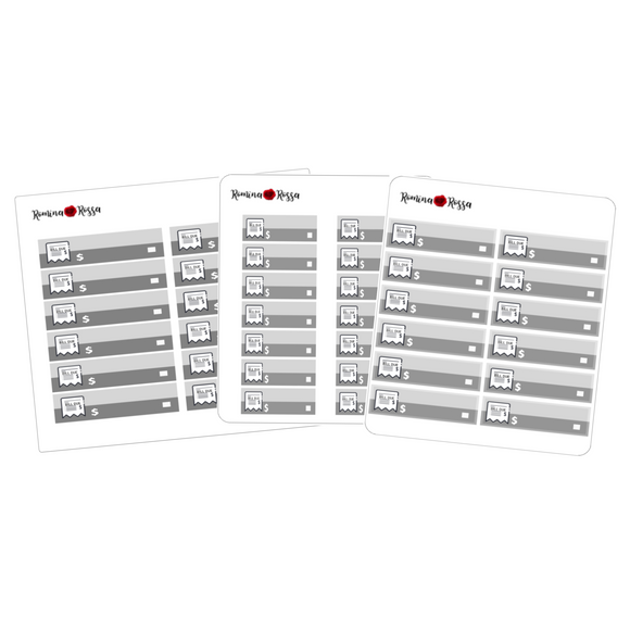 Neutral Bill Due Stickers