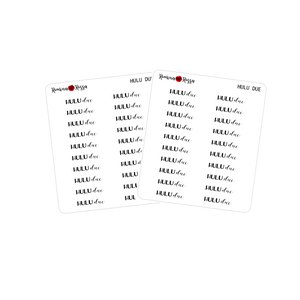 Hulu Due Stickers - Decorative Planner Stickers