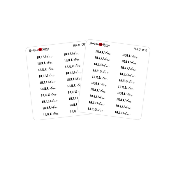 Hulu Due Stickers - Decorative Planner Stickers