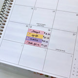 Budget Expense Stickers | Custom Color