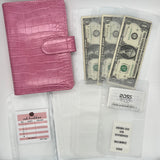 Personal Rings Budget Binder - Cream Croc