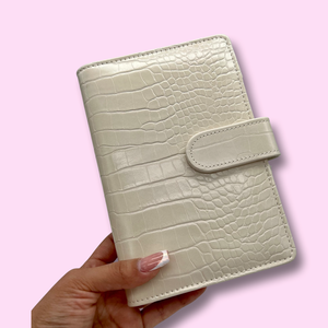 Personal Rings Budget Binder - Cream Croc