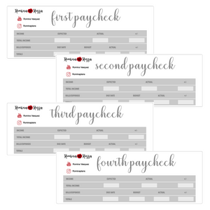 Paycheck to Paycheck Budget Stickers