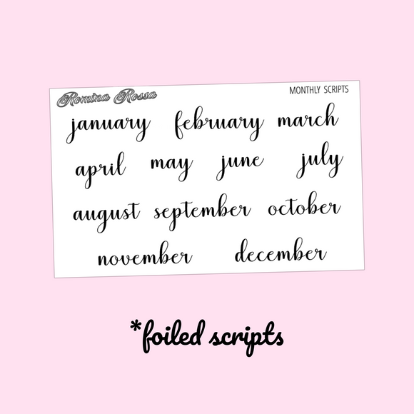 Monthly Scripts – Romina Rossa