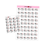 No Spend Stickers - Decorative Planner Stickers