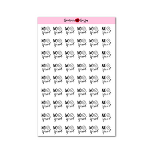 No Spend Stickers - Decorative Planner Stickers