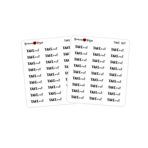 Take Out Stickers - Decorative Planner Stickers