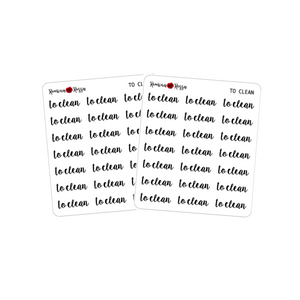 To Clean Script Stickers | Planner Stickers